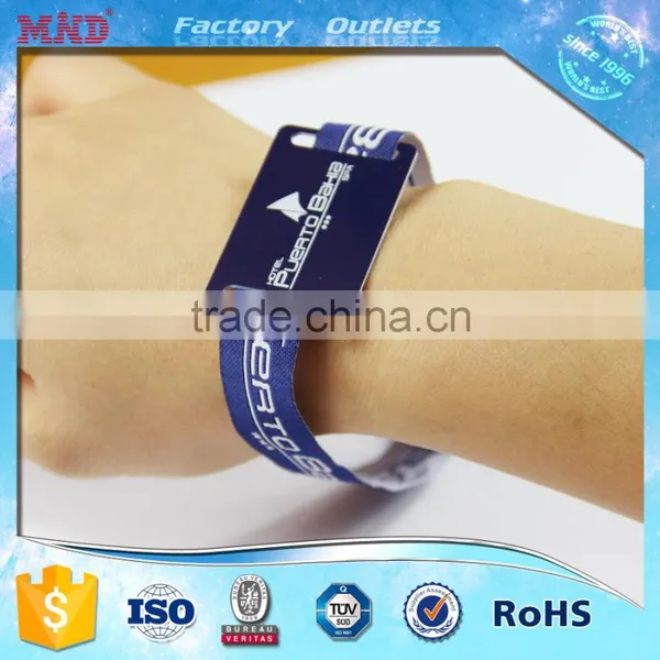 MDW52 Single Cheap Custom Festival RFID Woven Fabric Wristband for Events photo-2