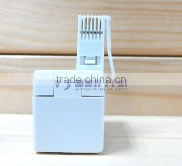BT 1 Male to Dual Female RJ11 6P4C Plug Telephone Cable Adapter photo-2