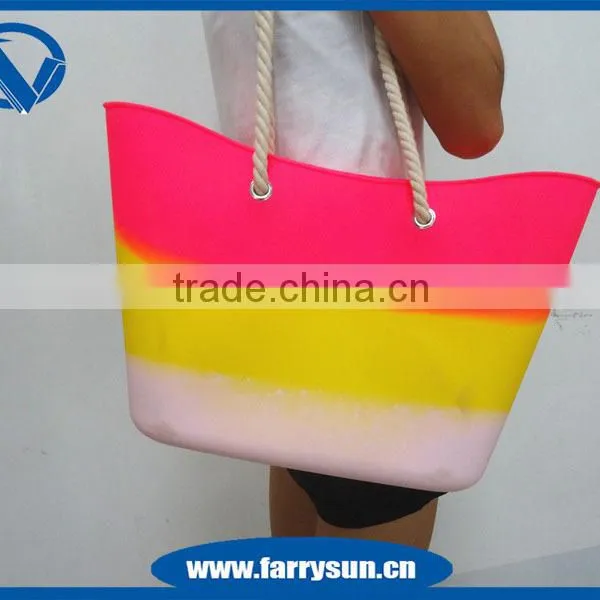 Newest Silicone Shoulder Handbag,jelly Tote Bag, Mix Color Beach Handbag Supplier's Choice photo-3