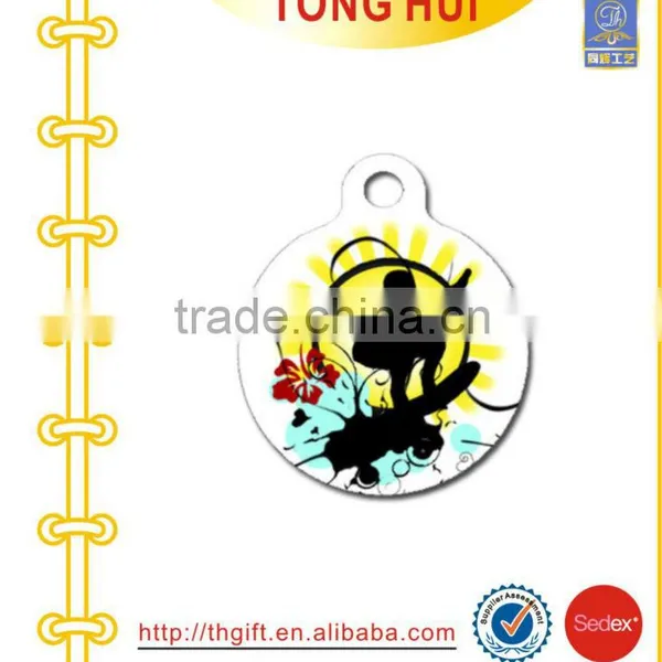 Printing Pattern metal charms necklace jewelry