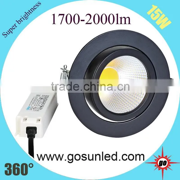 White /black / Sliver Housing High Quality Gimbal LED Downlight 15W With CE /ROHS Approved photo-6