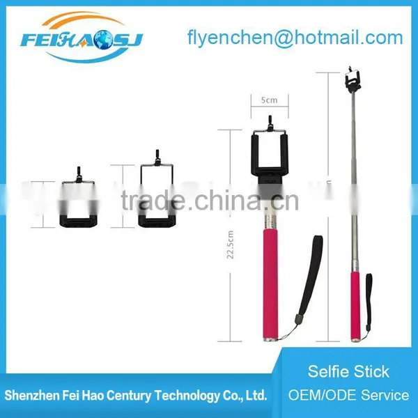 2016 Wholesale Bluetooth Monopod Selfie Stick Wireless Mobile Phone Monopod
