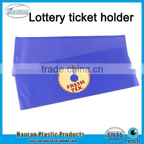 Thumb Notch Plastic Ticket Holder, Coupon Holder, PVC Play Slip Holder photo-5