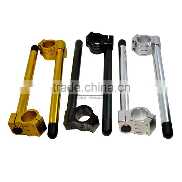 BJ-COHB-043 CNC Billet Aluminium 43mm Motorcycle Clip On Handlebar For Suzuki GSXR750/1100 photo-2