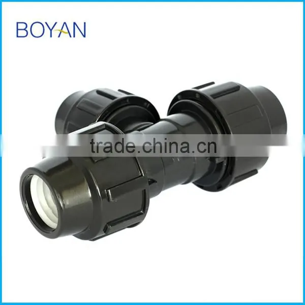 China Wholesale Plastic Equal PP Black Compression Tee For Irrigation Pipe Fitting photo-3