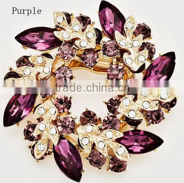 2015 Fashion High Quanlity Crystal Chinese Redbud Flower for Elegant Lady Brooch photo-3