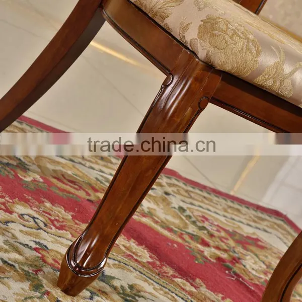 Home Commonly Used Table Chairs Set Wood Frame Fabric Side Chairs photo-4