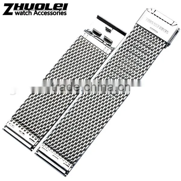 Milanese Classic Buckle Stainless Steel Watchband 20mm 22mm photo-3