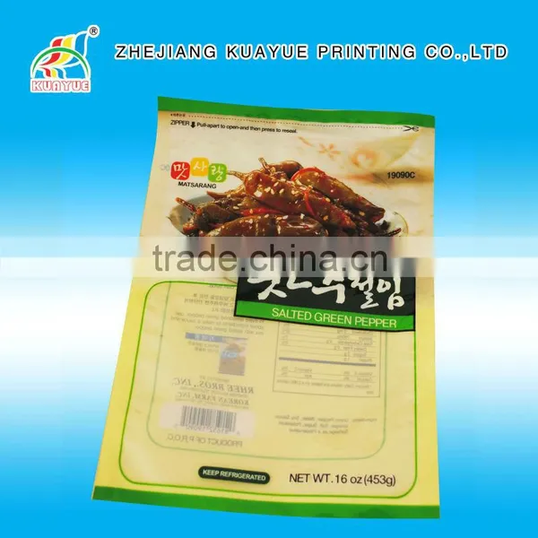 2015 Plastic Food Packaging Bag With Zipper