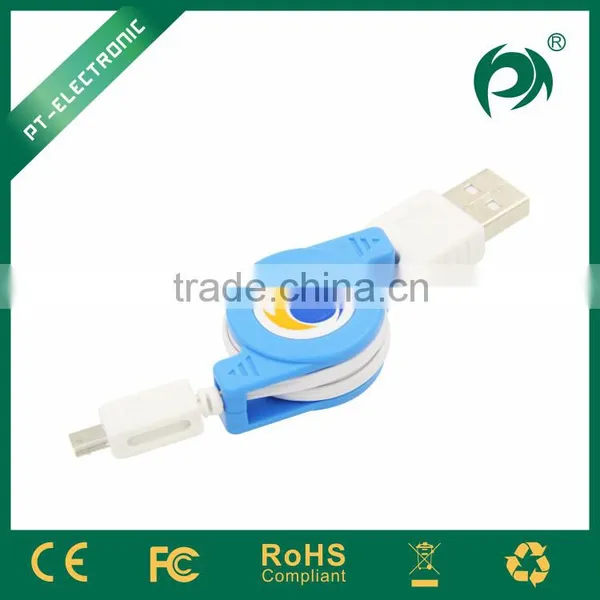 2015 New Product Retractable Colored Micro Usb Cable With Fashionable Design photo-2