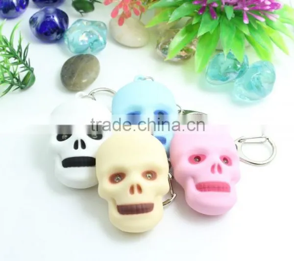 Custom Plastic Skull Led Light Keychain photo-3