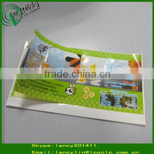 Self Adhesive Nontoxic Honey Products Label Honey Bottle Labels Food Sticker