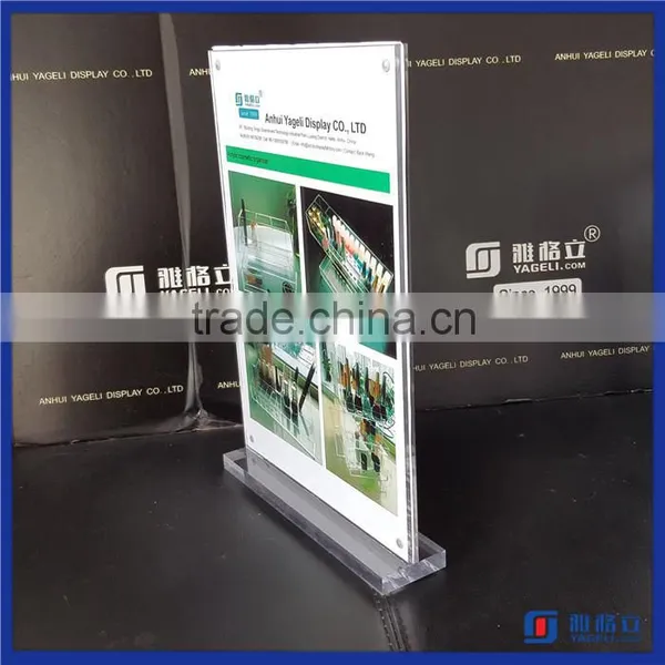 Hot Saling Product High Quality Acrylic Menu Holder /clear a4 Acrylic Sign Holder