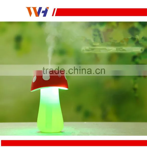 Mushroom shape home used usb LED light air humidifier