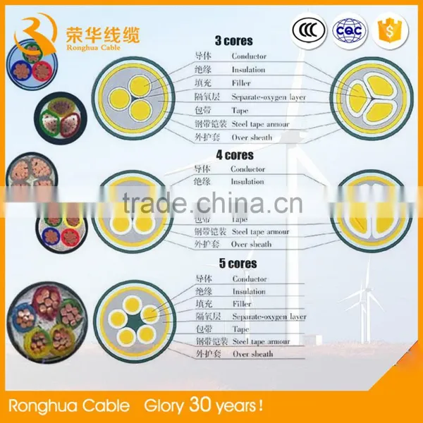 12 Core 150mm2 180mm2 1.5mm 1.7mm Thickness of Pvc Sheath Copper Conductor Control Cbale photo-3