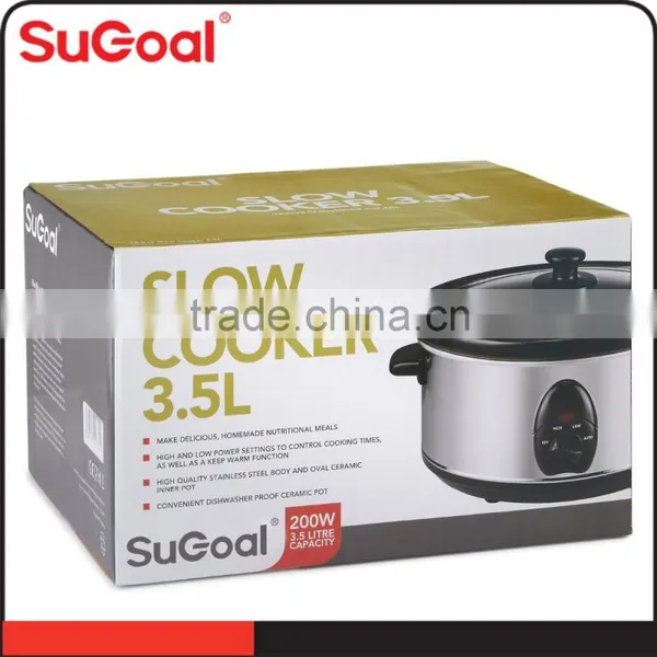 3.5L Pink Slow Cooker Crock Pot With GS ROHS Certs photo-3