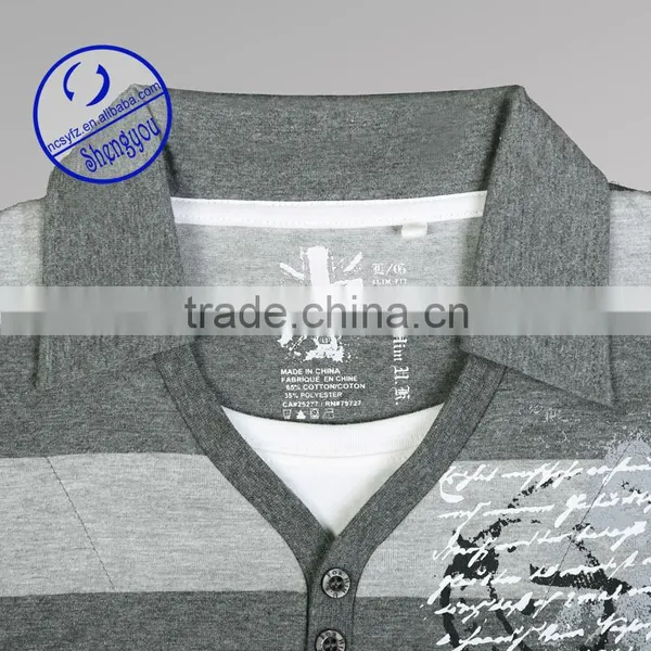China Factory Custom Cotton Yarn Dyed Mens Polo Shirt Design photo-2