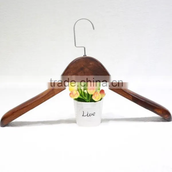 QD-E53 Antique Wood Coat Hangers for Clothes Display