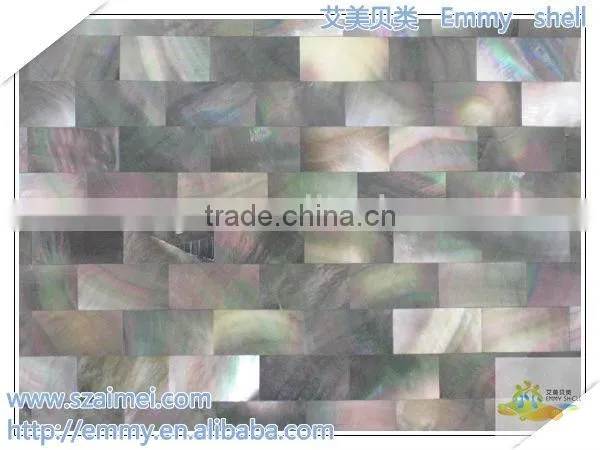 Brick Shell Mosaic Tile Gray Mother of Pearl Mosaic Wall Tile photo-5