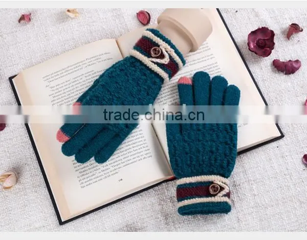 Hot Sale For Christmas Unisex Touch Screen Gloves For Couples 2 Fingertips With Conductive Fiber photo-5
