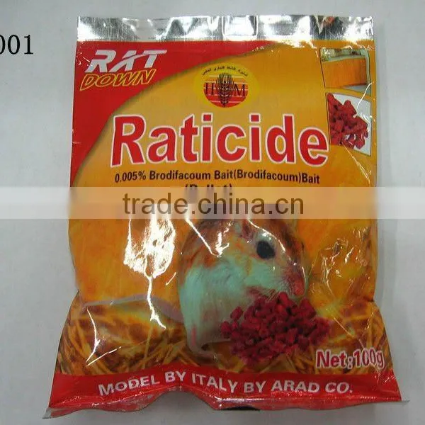 Disposable Pesticide 50g or 100g 2016 Hot Sale Mouse and Rat Poison (100g/bag)