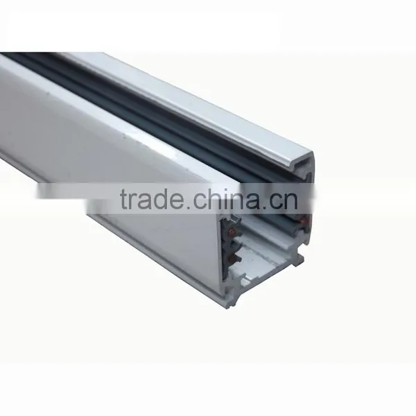 Square Aluminum 3 Phase 4 Wires Led Track Rail Conector LED Commercial Lighting Track Rail Accessory