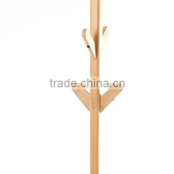 2015 New Design Bamboo Clothes Tree,clotes Rack ,small Furniture With Nature Bamboo Wholesales Bamboo Cloth and Hat Hanger Stand photo-3