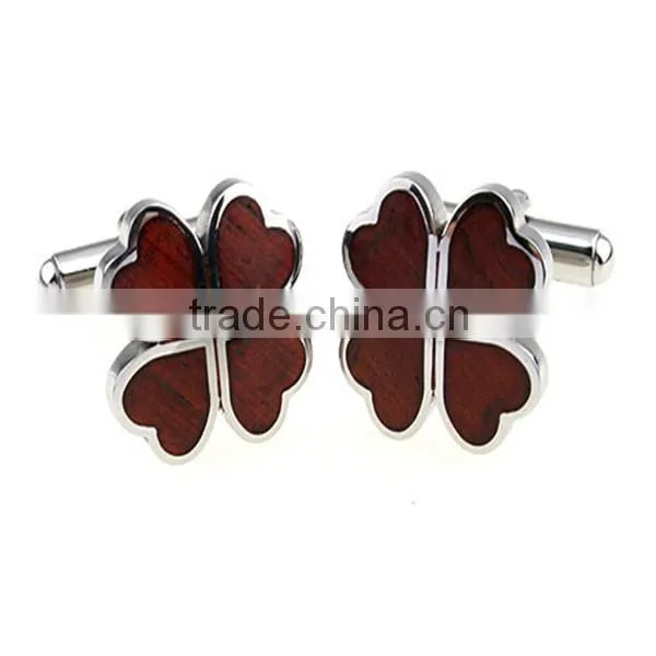 Rich Wood Cufflinks, Elegant Wood Cuff Links, Ornate Wood Links