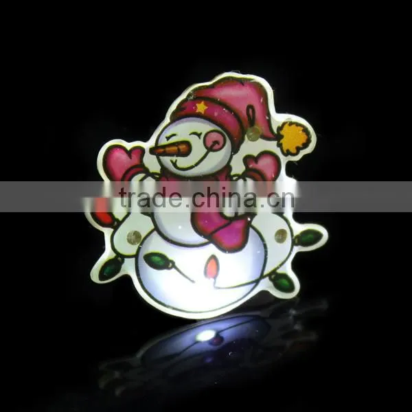 LED Glow Badge Promotional Customized Glow Led Electronic Flashing Badge photo-2