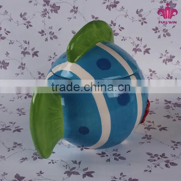 Promotional Ceramic Storage Jar Canister With Fish Shape photo-2