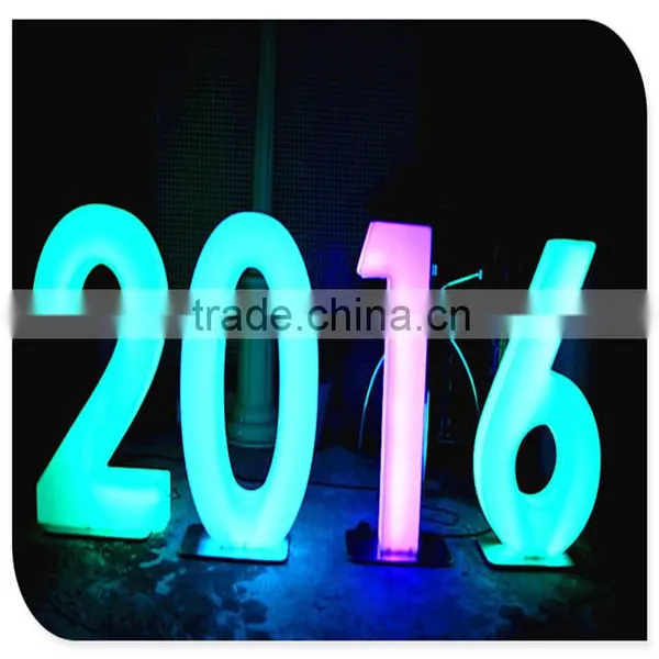 Colorful Front Lit Back Lit Light up Small LED Lighting Numbers Sign Made in China photo-4