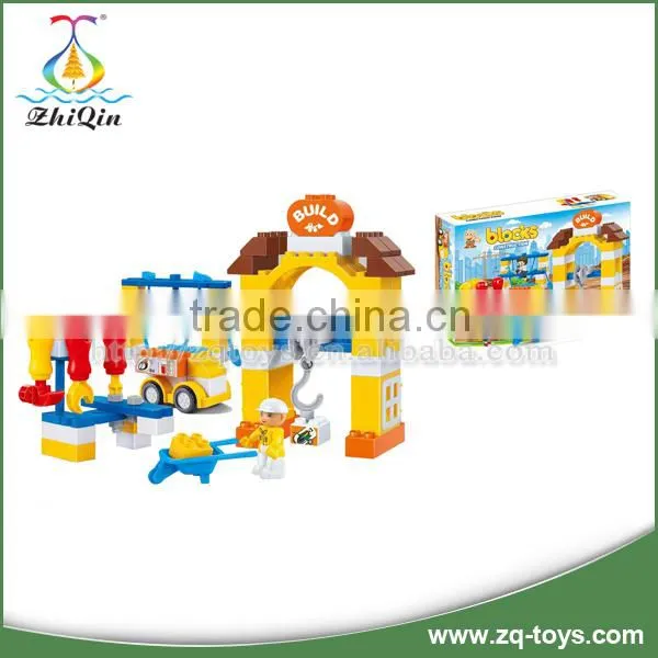 Kids plastic construction toy block with EN71,ASTM test report