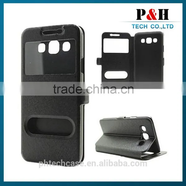 2015 Hot Selling New Style PU Leather Flip Case Cover Flip for Samsung Galaxy E7 photo-5