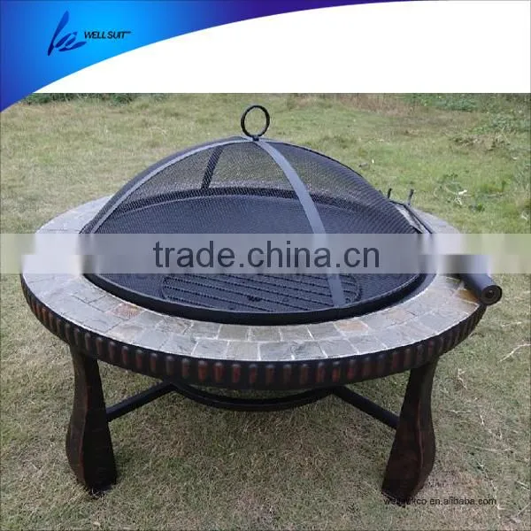 Round outdoor table firepit from China