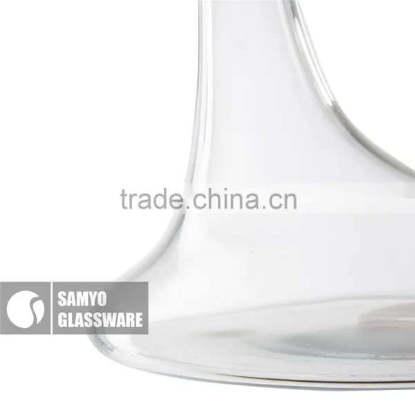 Samyo Handmade Clear Round Belly Decanter With Long Enterclose photo-3