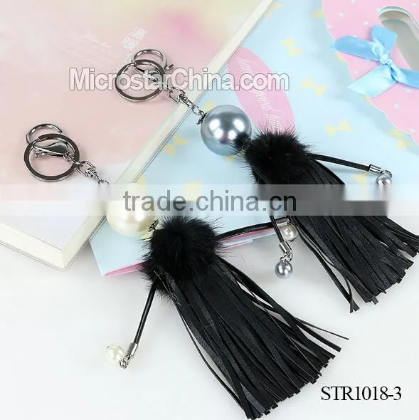 Wholesale 2016 IN STOCK Fashion Tassel Leather Keychains for Women photo-5