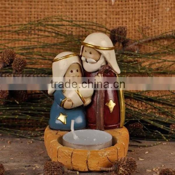 Resin Nativity Set Candlestick photo-2
