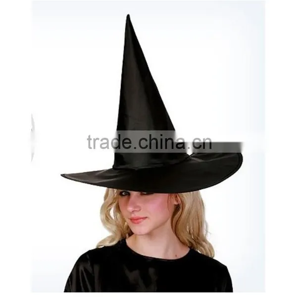 Adult Ladies Black Witch Fancy Dress Costume Accessory Halloween Witches Hat photo-4