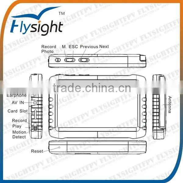B363 5.8GHz 5inch Mini Receiver LCD Monitor With Built-in HD Screen photo-2