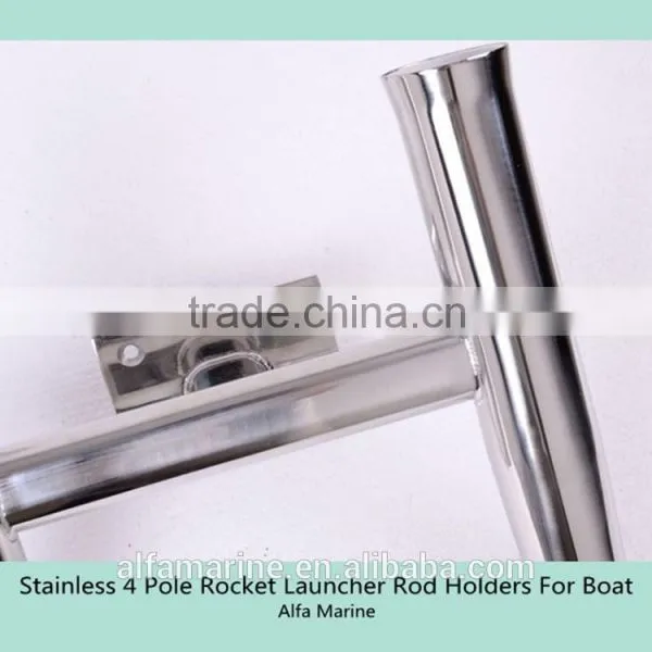 Stainless 4 Pole Rocket Launcher Rod Holders For Boat photo-4