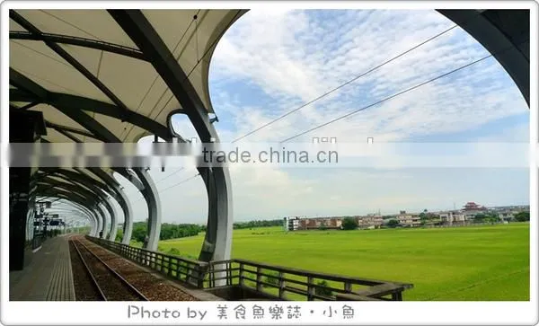PTFE Coated Tensile Fabric Architecture With Full Professional Experience in Railway Station Canopy in Taiwan photo-4