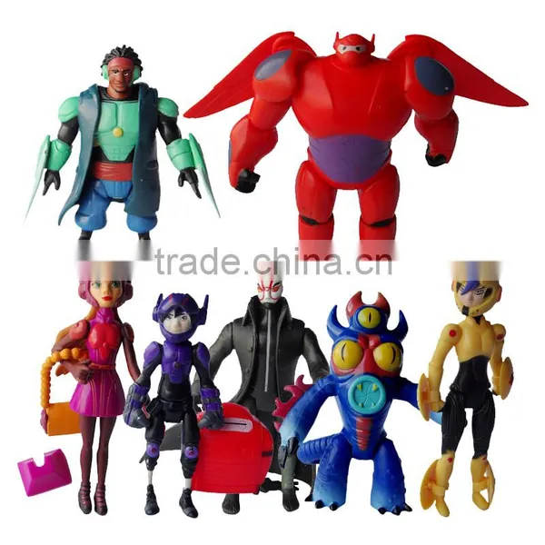 (Factory Supply) 9pcs 2016 Wholesale Big Hero 6 Pvc Mini Figure Toy, Plastic Custom Action Figure, 3D Cake Toppers photo-2
