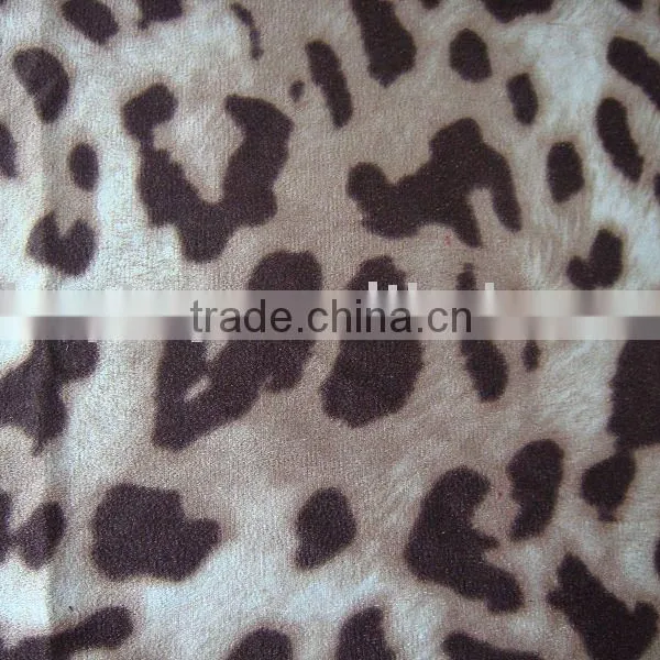 Knitted Printed Suede Fabric