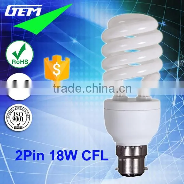 15W 18W 20W 25W E27 B22 Half Spiral Energy Saving Lamp With One Year Warranty