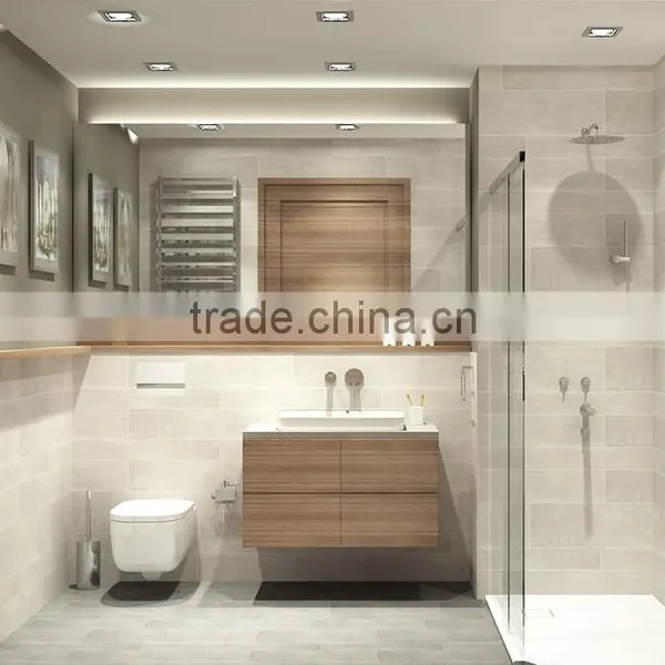 Modular European Style Melamine Bathroom Set Led Cabinet Light photo-6