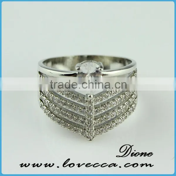 2015 Fashion Jewelry Ring!latest Weddingring Design!micro Pave Diamond Setting Ring-wedding Silver Ring Wholesale Jewerly photo-3