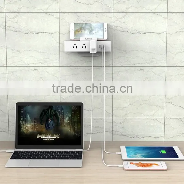 Mini USB Power Strip Travel Smart Socket 3 Outlet 3 USB PORT With Stand for Phone and Ipad photo-5