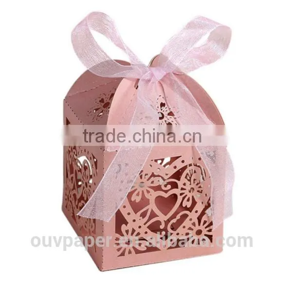 Biscuit Packaging Bag Wedding Candy Gift Party Wedding Carriage Laser Hollow Rose Candy Box photo-4
