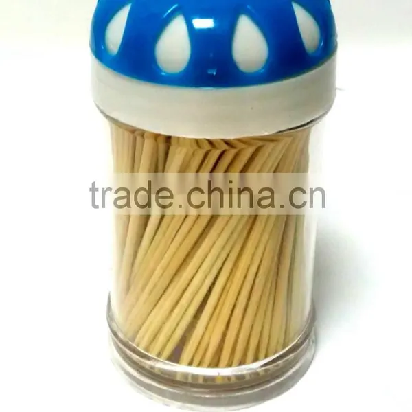 Bamboo Toothpick With Blue Cover Canister photo-4