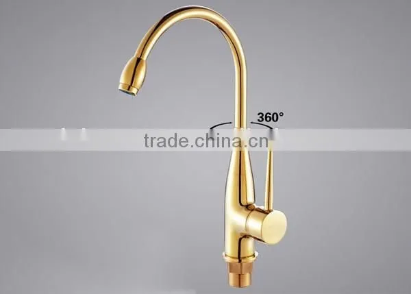 Middle East Market Modern Golden Faucet, Wall Mounted Kitchen Faucet Mixer Water Tap From Kaiping Factory photo-3